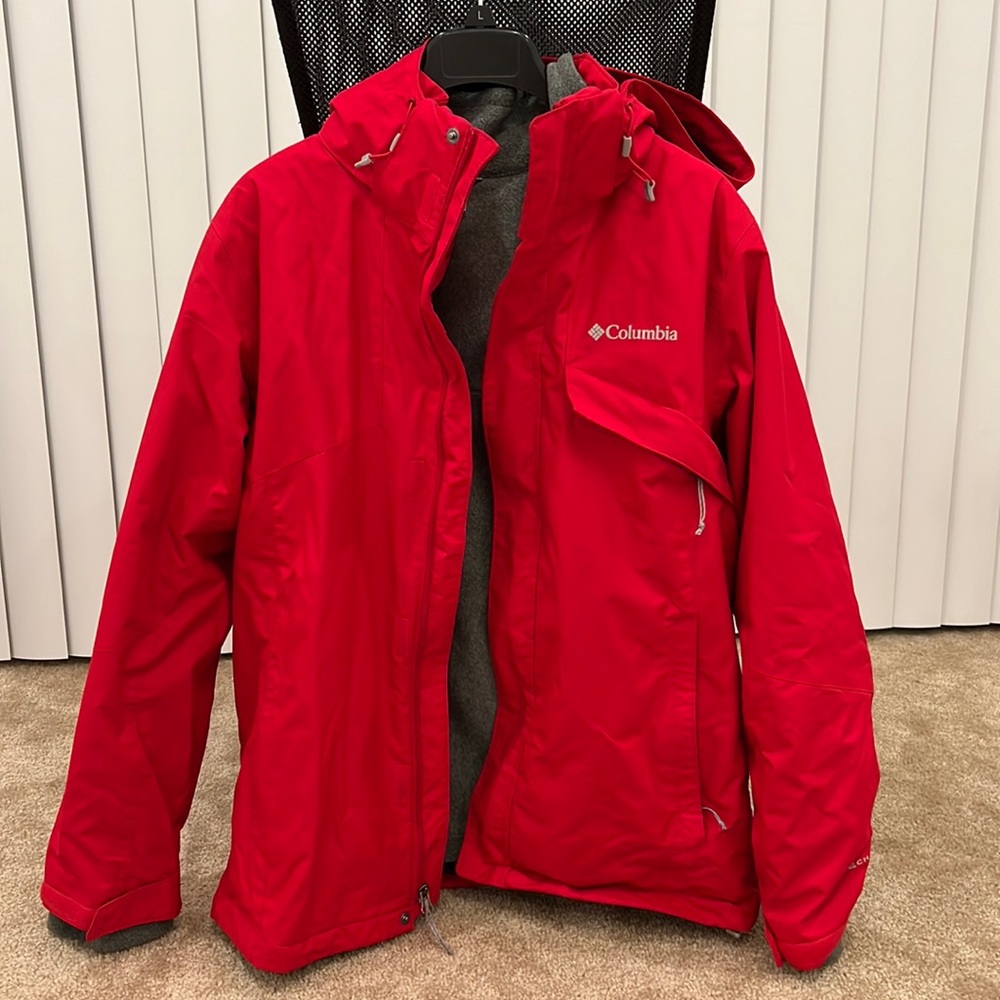 Columbia Bugaboo II Fleece Ski Jacket - Red